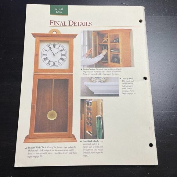 Vintage Woodsmith Woodworking Magazine u Vol 19 Issue 113 October 1997 Curio Ca - Picture 3 of 8